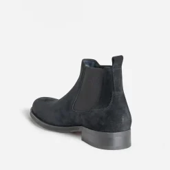 Chelsea boots noir cuir velours