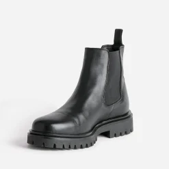Chelsea boots noir en cuir
