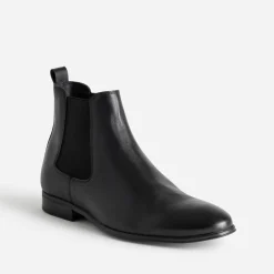 Chelsea boots noir en cuir