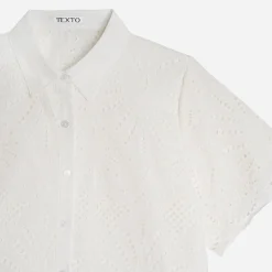 Chemise TEXTO écrue broderie anglaise