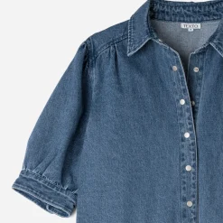 Chemise TEXTO en jean bleu manches courtes