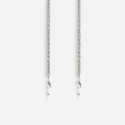 Cordon à lunettes argenté strassé