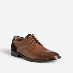 Derby camel cuir