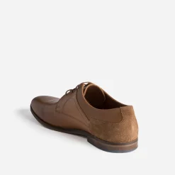 Derby camel en cuir