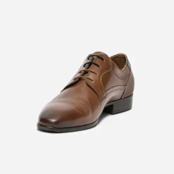 Derby camel en cuir éco-conçu