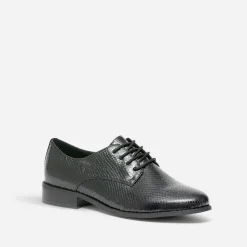 Derby éco-conçu noir verni effet python