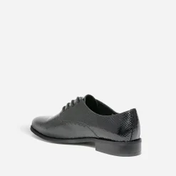 Derby éco-conçu noir verni effet python