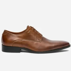 Derby cognac en cuir