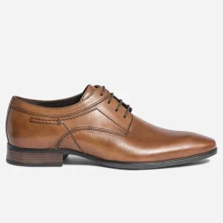 Derby cognac en cuir