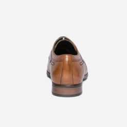 Derby cognac en cuir