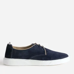 Derby confort marine en cuir velours