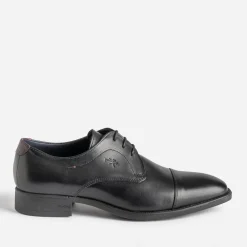 Derby FLUCHOS noir cuir bout droit
