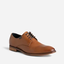 Derby homme FRANCE ARNO cuir cognac