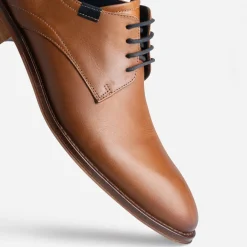 Derby homme FRANCE ARNO cuir cognac