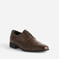 Derby marron cuir bout droit