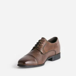 Derby marron cuir bout droit