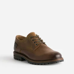 Derby marron cuir semelle crantée