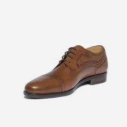 Derby marron en cuir