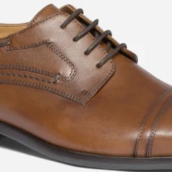 Derby marron en cuir