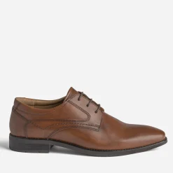 Derby marron en cuir