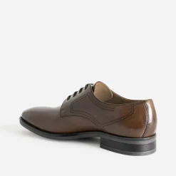 Derby marron en cuir