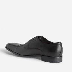 Derby noir cuir bout droit