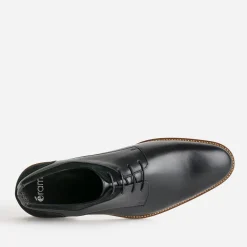 Derby noir cuir détails cuir velours