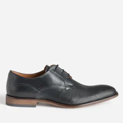 Derby noir cuir embossé
