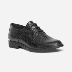 Derby noir embossé python