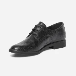 Derby noir embossé python