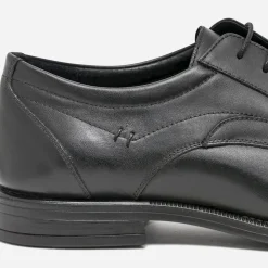 Derby noir en cuir éco-conçu