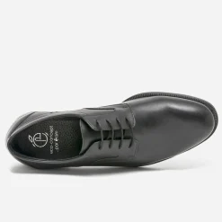 Derby noir en cuir éco-conçu