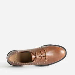 Derby TEXTO cognac à semelle crantée