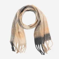 Echarpe beige et grise