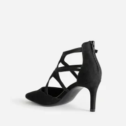 Escarpin cage TEXTO noir suédé