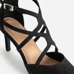 Escarpin cage TEXTO noir suédé