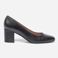 Escarpin éco-conçu noir en cuir