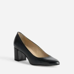 Escarpin noir en cuir