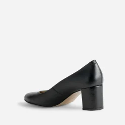 Escarpin noir en cuir
