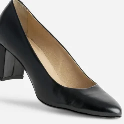 Escarpin noir en cuir
