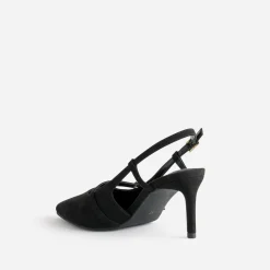 Escarpin slingback TEXTO noir suédé