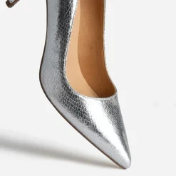 Escarpin TEXTO argenté motif effet python