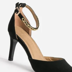 Escarpin TEXTO noir à bride-bijou cheville