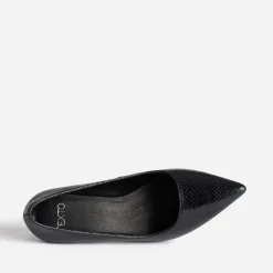 Escarpin TEXTO noir motif effet python