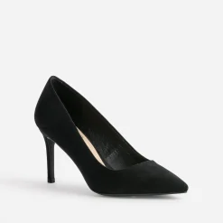 Escarpin TEXTO noir suédé éco-conçu à talon fin