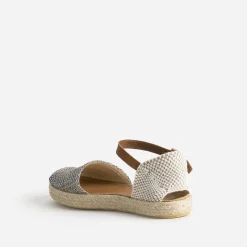 Espadrille bleue toile tressée