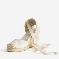 Espadrille compensée écrue
