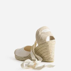 Espadrille compensée écrue