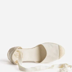 Espadrille compensée écrue