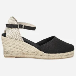 Espadrille compensée en toile